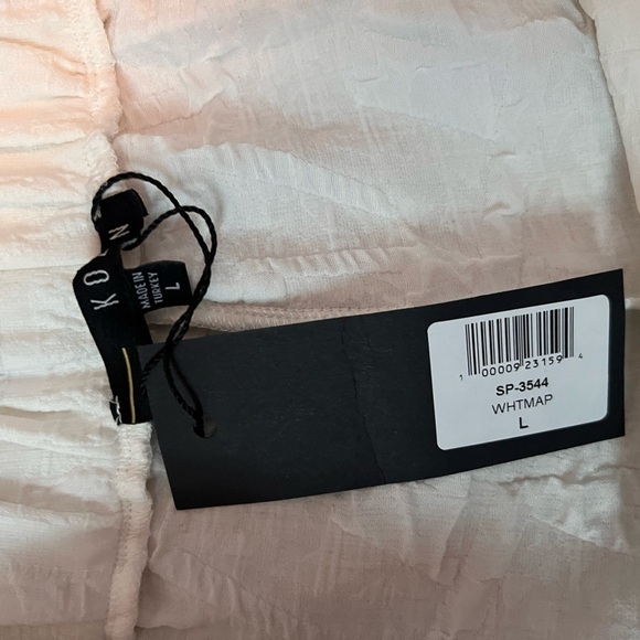 Kozan NWT white crop pants wide leg culote side pockets see flaw women’s large - Picture 2 of 4